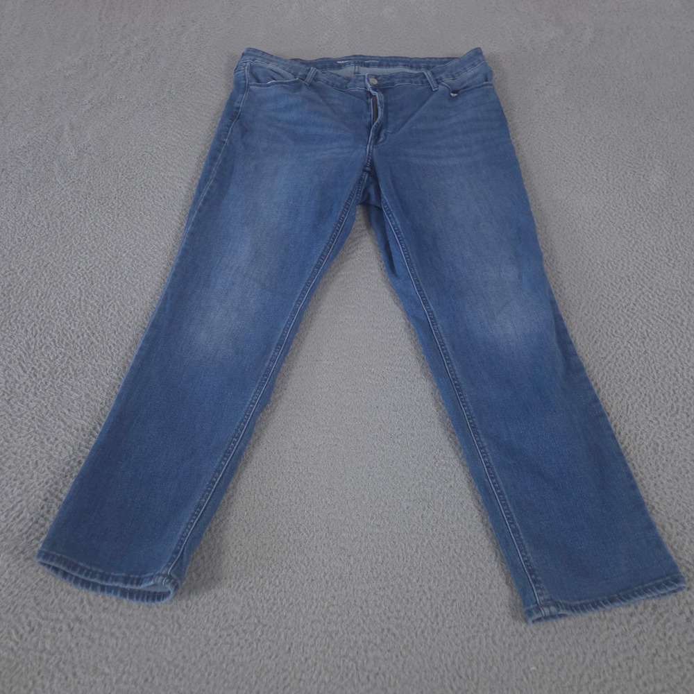 Old Navy Jeans Womens 20 Blue Wow Straight Ankle High-Waisted Stretch Denim